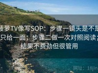 菠萝TV像写SOP：步骤一镜头是不是只给一面；步骤二做一次对照阅读；结果不费劲但很管用